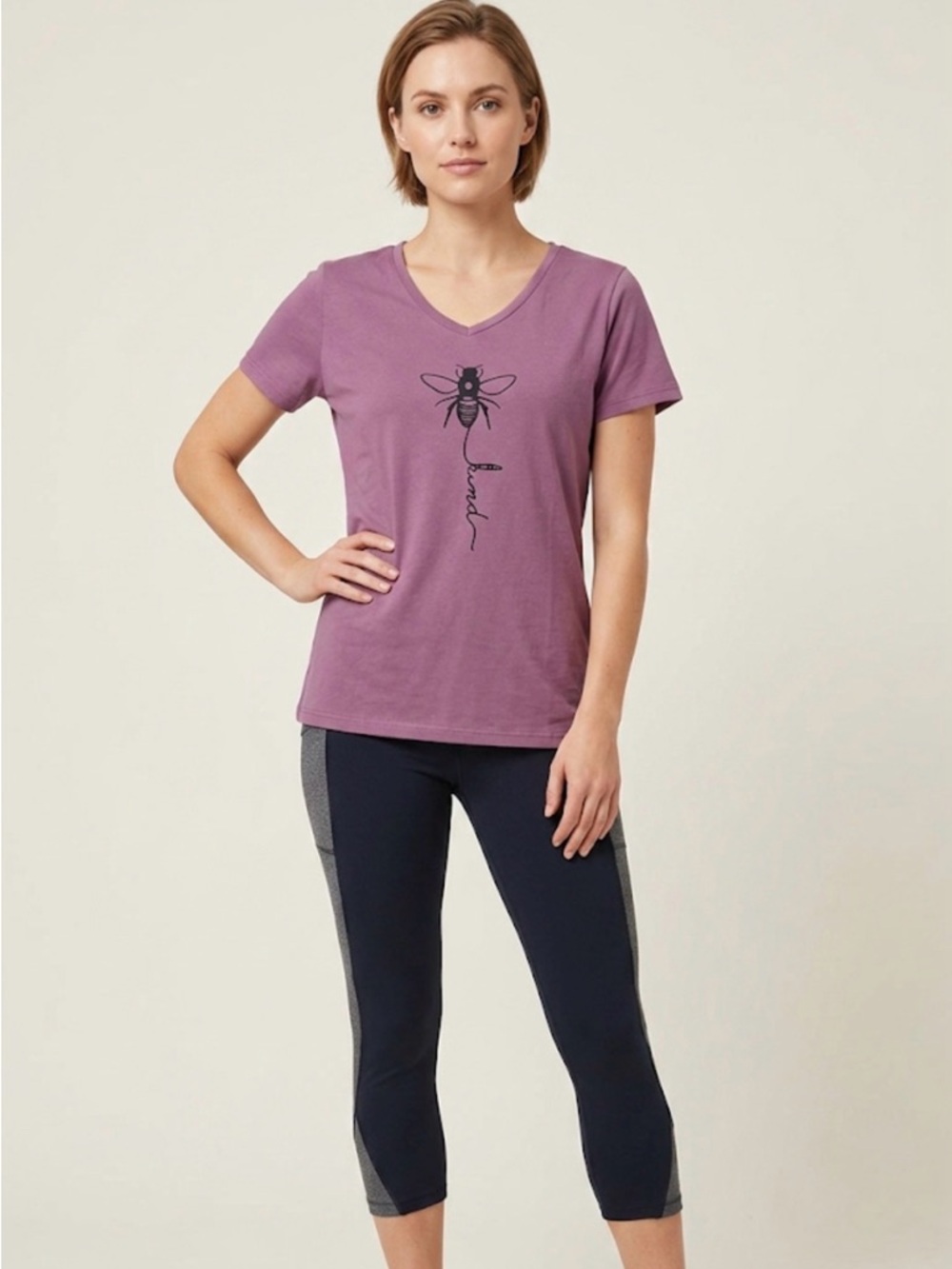 Bee Kind Graphic Purple Tee women’s XL NWT